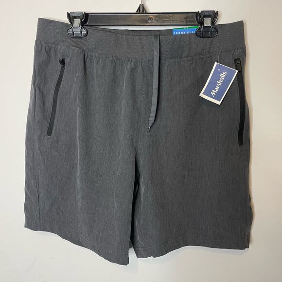Perry Ellis Other - NWT Perry Ellis Sport Shorts Mens LARGE Gray Pull On Athletic Wicking Fitness